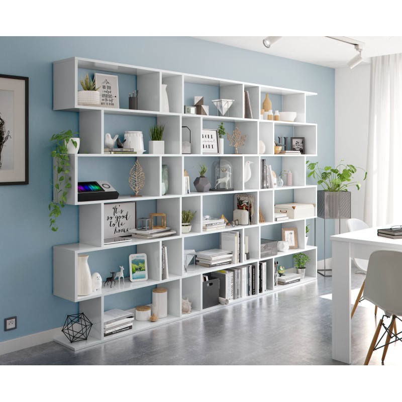 DANERYS Estantería alta  BLANCO BRILLO