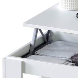 FLOW Mesa centro elevable  BLANCO ARTIK