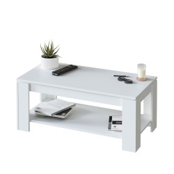 FLOW Mesa centro elevable  BLANCO ARTIK