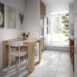 FUNZIONALE CONSOLA comedor 90x50-237 EXTENSIBLE ROBLE CANADIAN