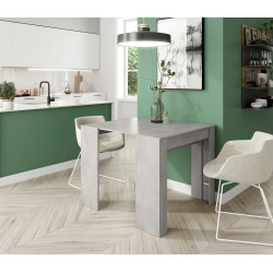 FUNZIONALE CONSOLA comedor 90x50-237 EXTENSIBLE  CEMENTO