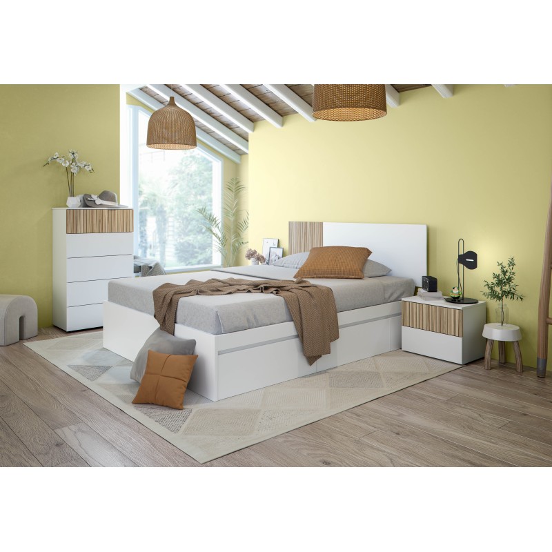 BED Cama 150 con 4 cajones (para somier de 190x150)