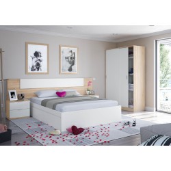 BED Cama 150 con 4 cajones (para somier de 190x150)