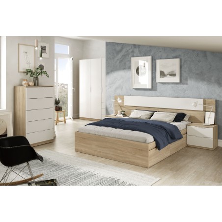 BED Cama 150 con 4 cajones (para somier de 190x150)