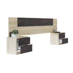 NOON Cabezal + 2 mesitas 2 cajones