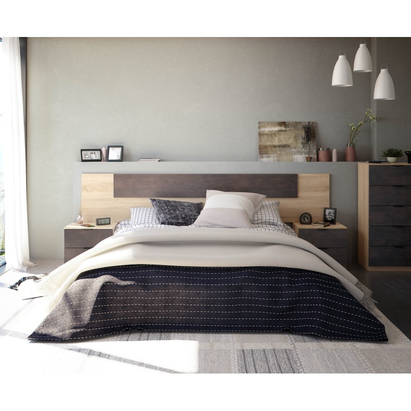 NOON Cabezal + 2 mesitas 2 cajones